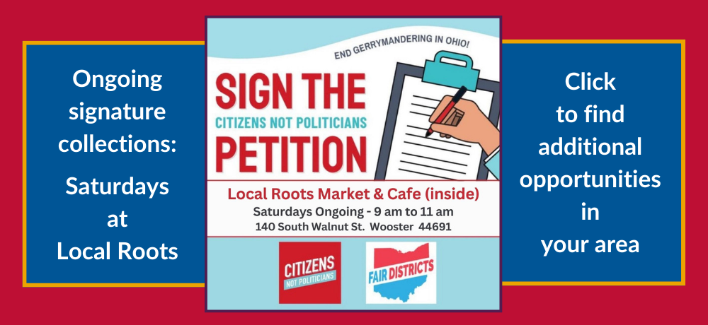 Sign the petition to get redistricting reform on the Ohio ballot in November